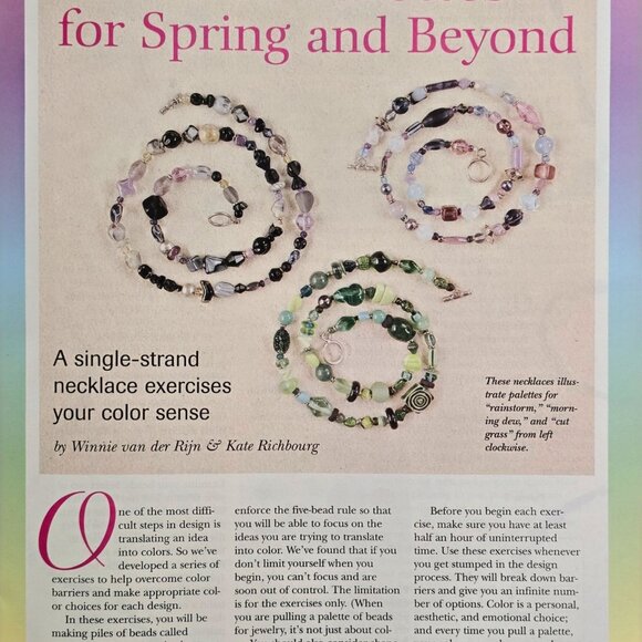 Bead And Button Magazine April 1998 Brick Stitch Sculpturs To Weave - Picture 5 of 16